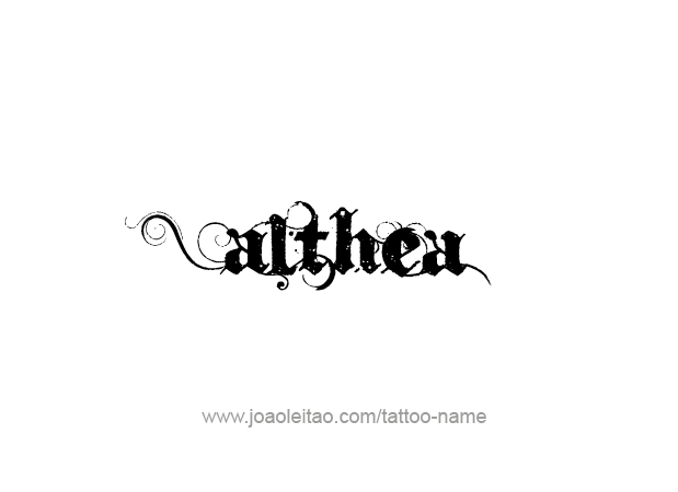 Tattoo Design Mythology Name Althea   