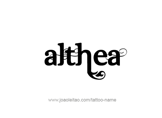 Tattoo Design Mythology Name Althea   