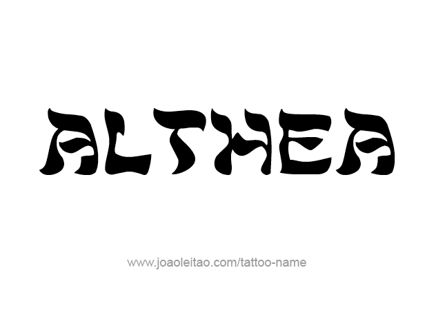 Tattoo Design Mythology Name Althea   