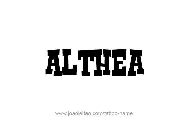 Tattoo Design Mythology Name Althea   