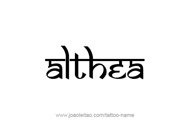 Tattoo Design Mythology Name Althea   