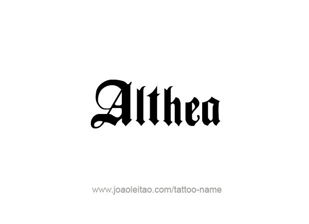 Tattoo Design Mythology Name Althea   