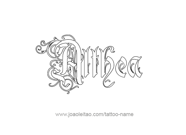 Tattoo Design Mythology Name Althea   