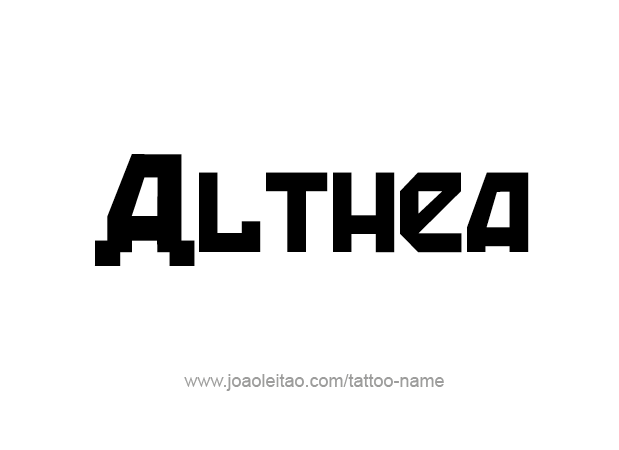 Tattoo Design Mythology Name Althea   