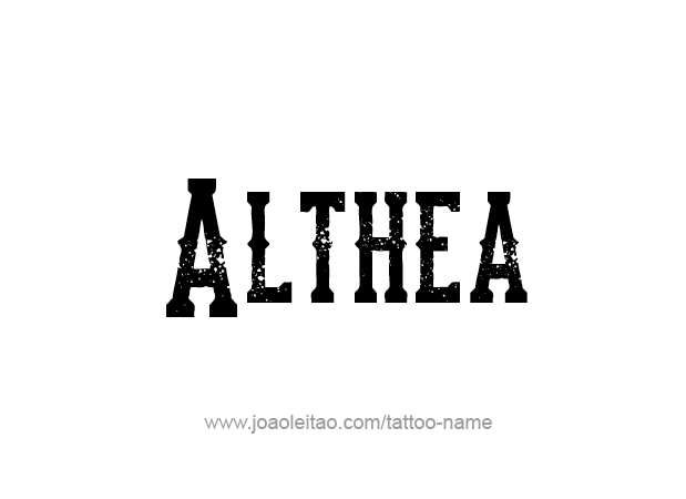 Tattoo Design Mythology Name Althea   