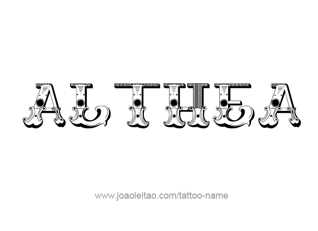 Tattoo Design Mythology Name Althea   