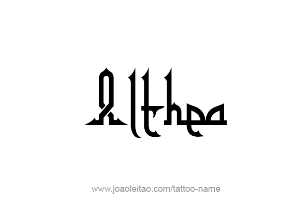 Tattoo Design Mythology Name Althea   