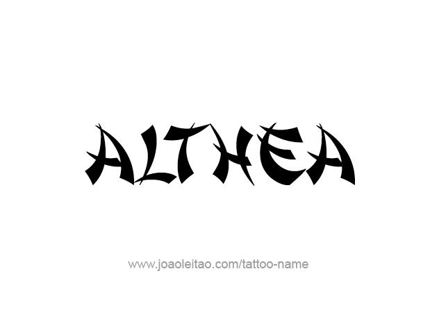 Tattoo Design Mythology Name Althea   