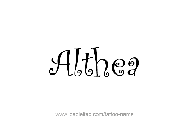 Tattoo Design Mythology Name Althea   