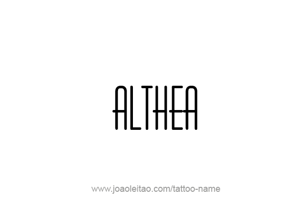 Tattoo Design Mythology Name Althea   