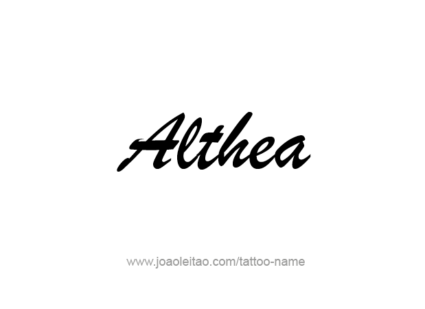 Tattoo Design Mythology Name Althea   