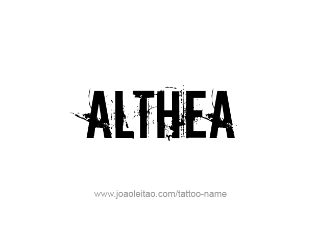 Tattoo Design Mythology Name Althea   