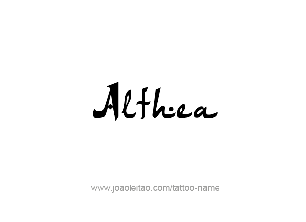 Tattoo Design Mythology Name Althea   