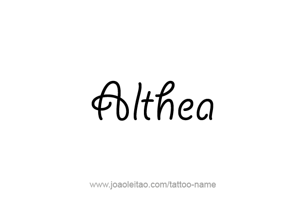 Tattoo Design Mythology Name Althea