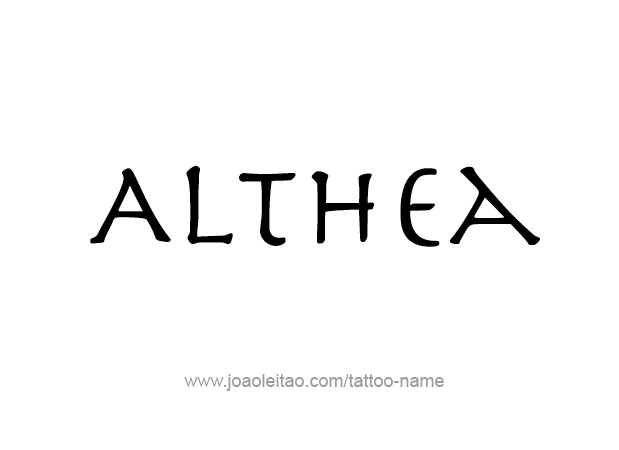 Tattoo Design Mythology Name Althea   