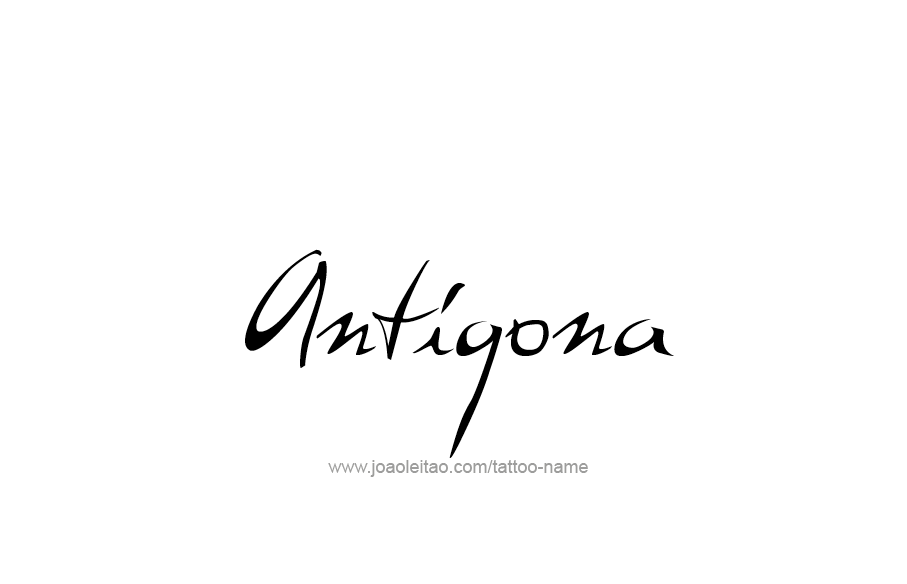 Tattoo Design Mythology Name Antigona   