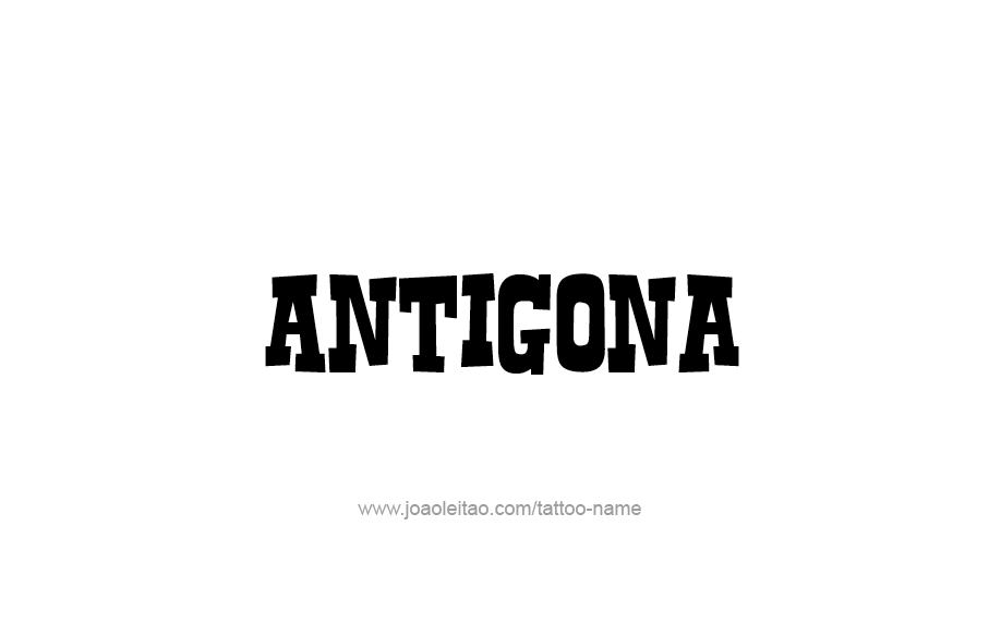 Tattoo Design Mythology Name Antigona   