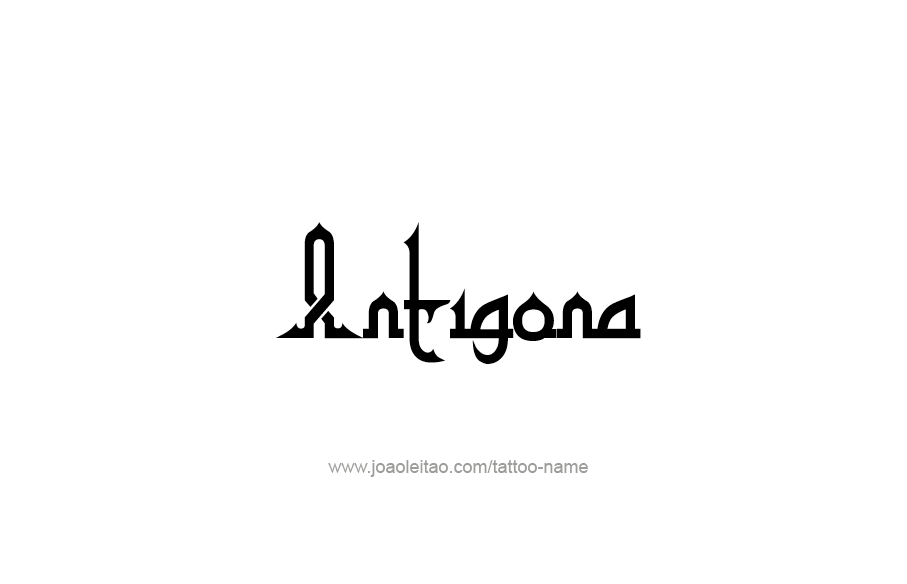 Tattoo Design Mythology Name Antigona   