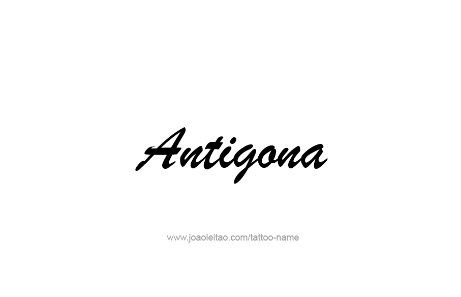 Tattoo Design Mythology Name Antigona   