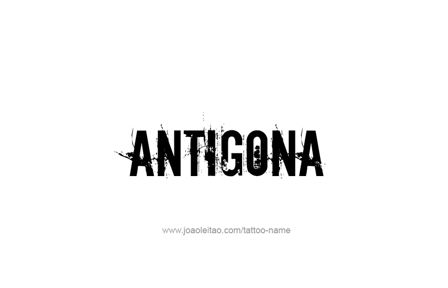 Tattoo Design Mythology Name Antigona   