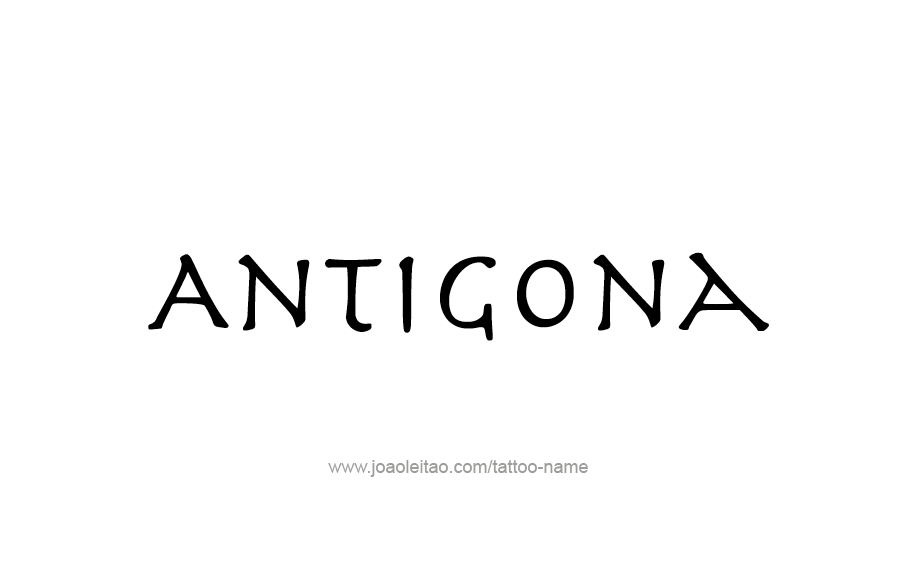 Tattoo Design Mythology Name Antigona   