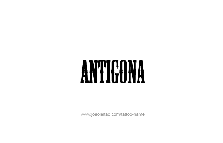 Tattoo Design Mythology Name Antigona   