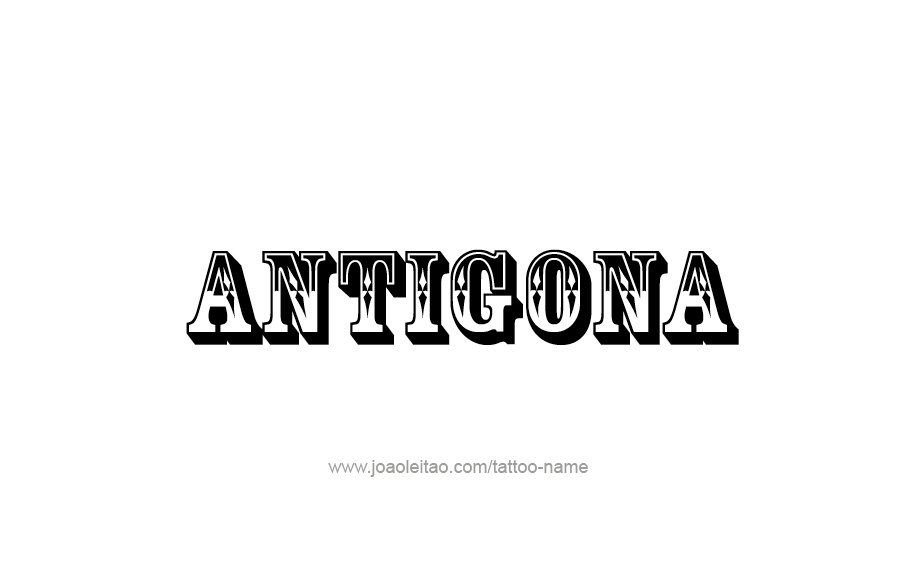 Tattoo Design Mythology Name Antigona   