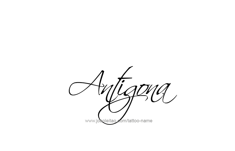 Tattoo Design Mythology Name Antigona   