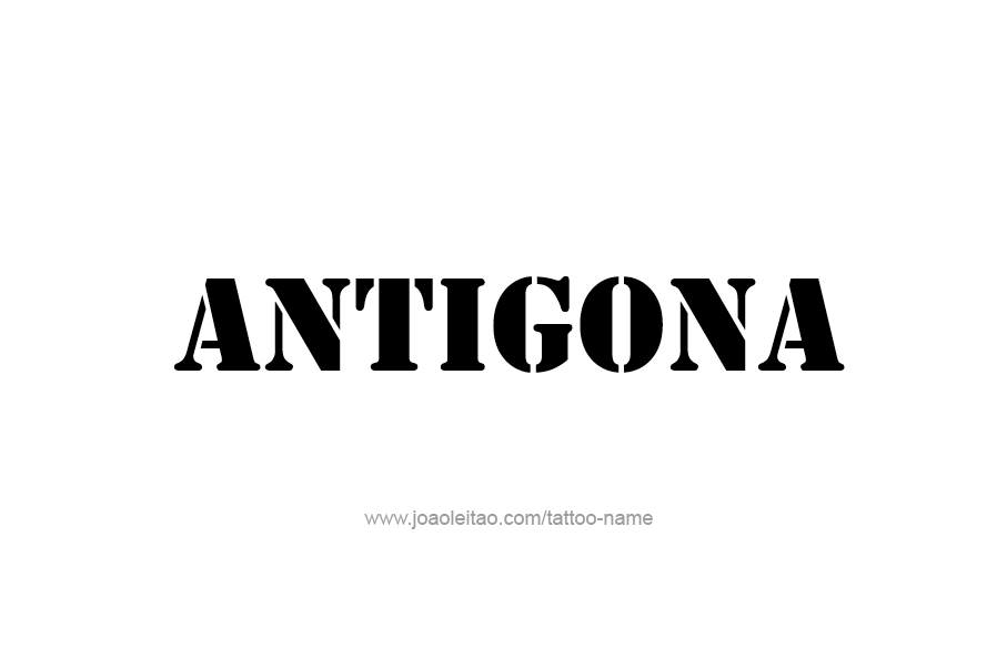 Tattoo Design Mythology Name Antigona   