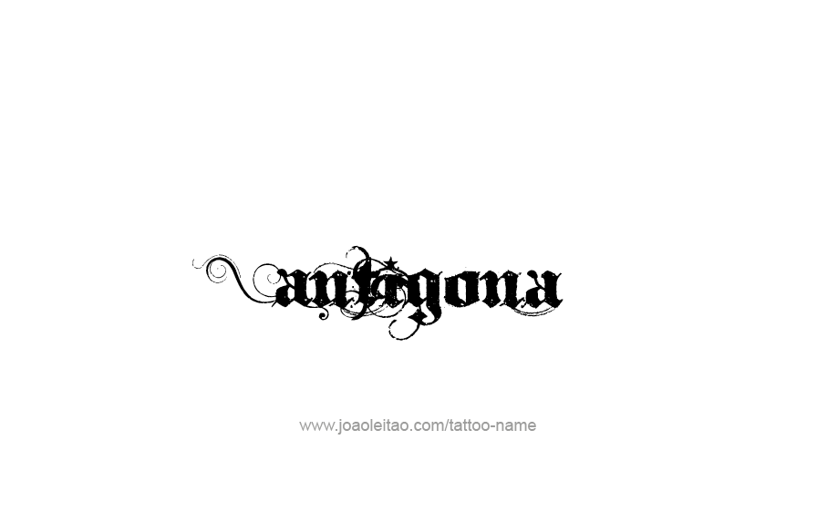 Tattoo Design Mythology Name Antigona   