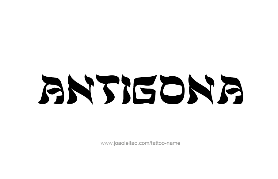 Tattoo Design Mythology Name Antigona   