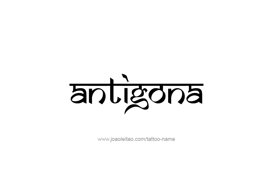 Tattoo Design Mythology Name Antigona   