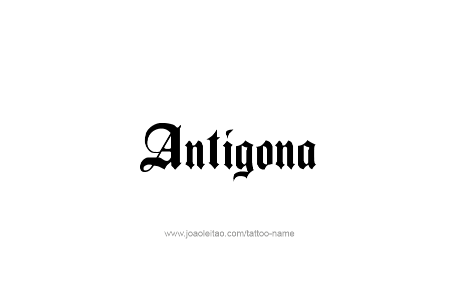 Tattoo Design Mythology Name Antigona   