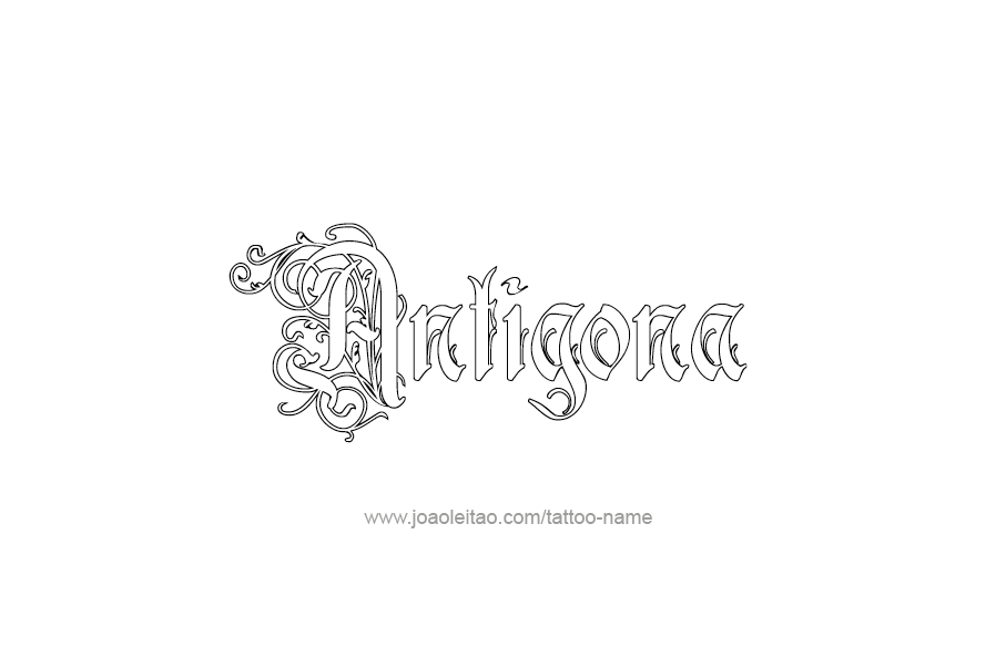 Tattoo Design Mythology Name Antigona   