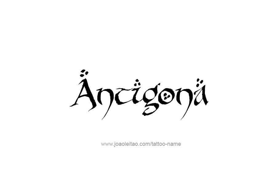 Tattoo Design Mythology Name Antigona   