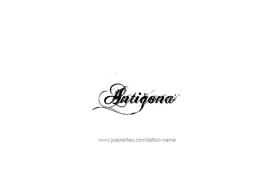 Tattoo Design Mythology Name Antigona   