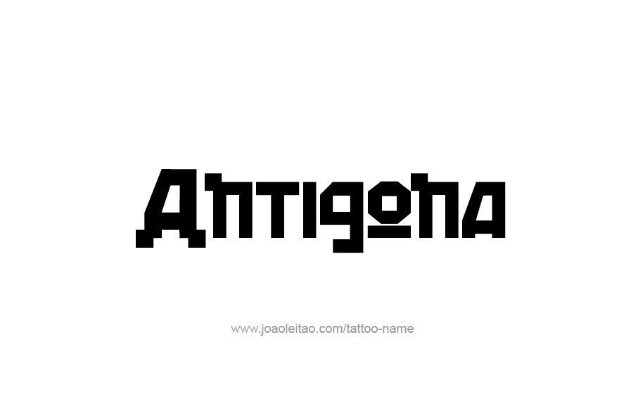 Tattoo Design Mythology Name Antigona   