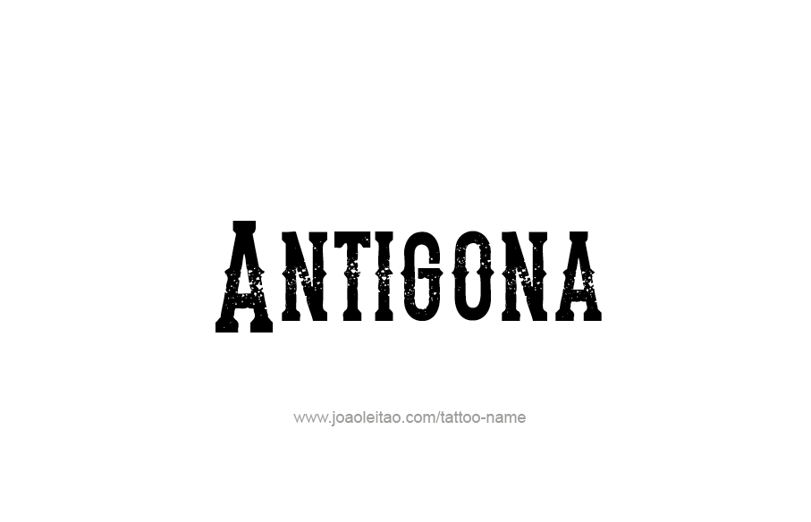 Tattoo Design Mythology Name Antigona   