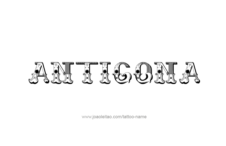 Tattoo Design Mythology Name Antigona   