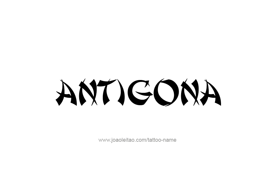 Tattoo Design Mythology Name Antigona
