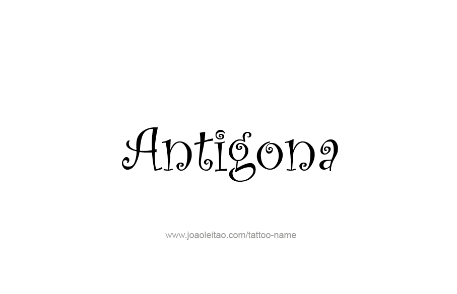 Tattoo Design Mythology Name Antigona   