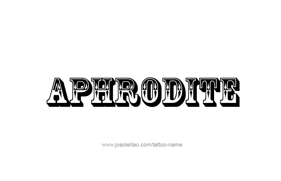 Tattoo Design Mythology Name Aphrodite   