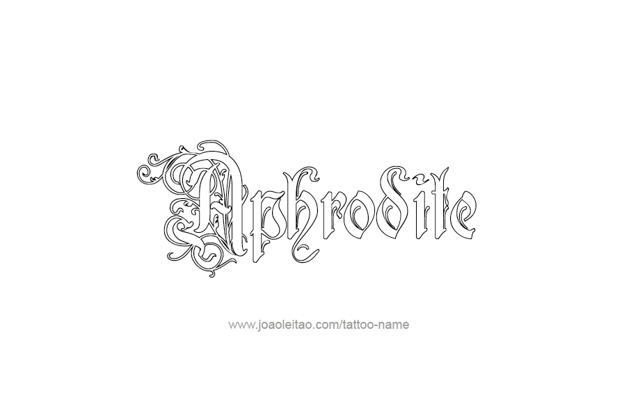 Tattoo Design Mythology Name Aphrodite   