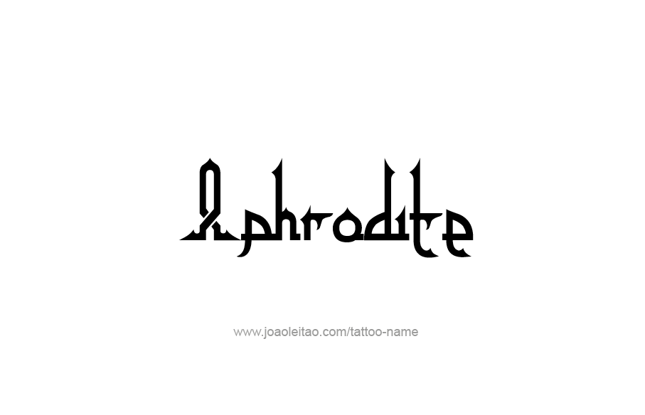 Tattoo Design Mythology Name Aphrodite   