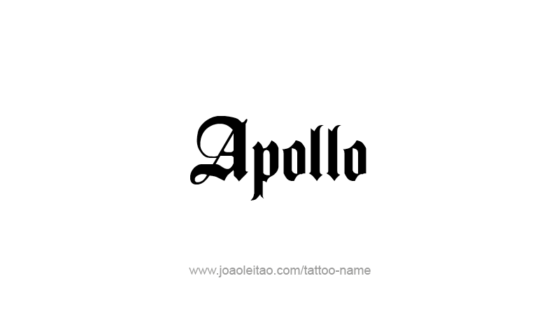 Tattoo Design Mythology Name Apollo   