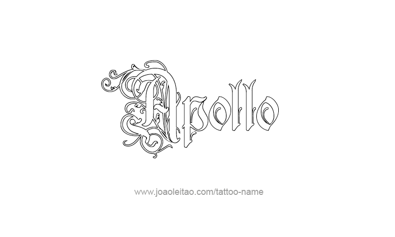 Tattoo Design Mythology Name Apollo   