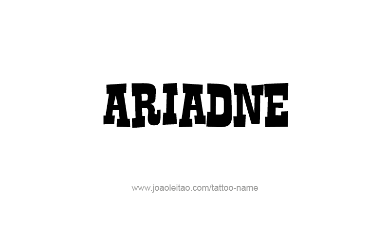 Tattoo Design Mythology Name Ariadne   