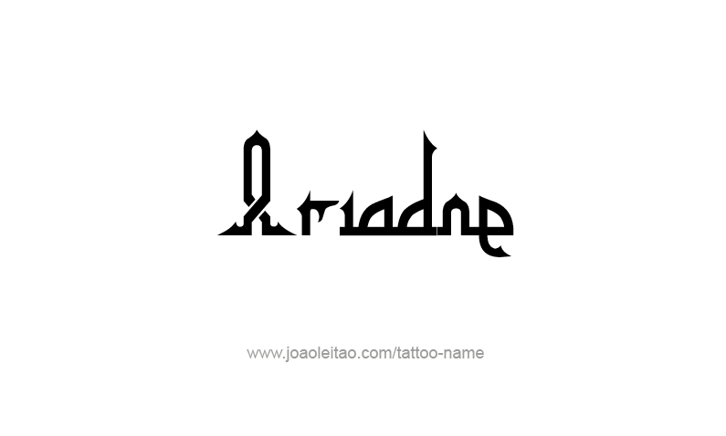 Tattoo Design Mythology Name Ariadne   
