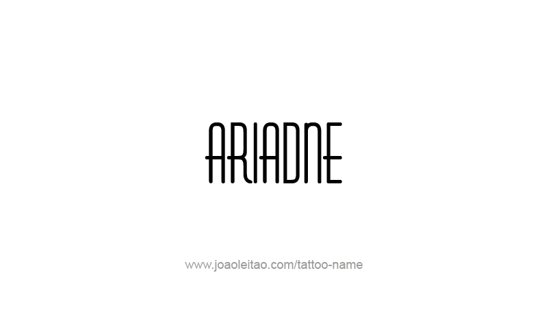 Tattoo Design Mythology Name Ariadne   