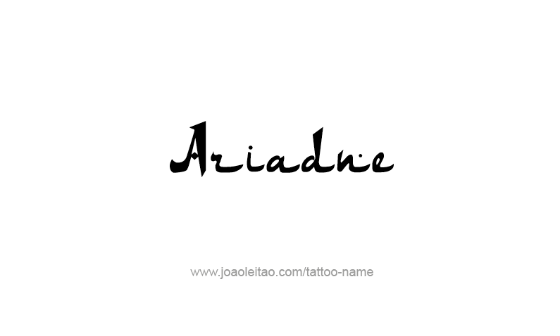 Tattoo Design Mythology Name Ariadne   